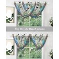 thumbnail image 5 of Waterfall Valances for Windows, Eucalyptus Leaves Kitchen Sheer Valance Curtains, Home Summer Botanical Vintage Rod Pocket Elegant Swag Valances for Living Room Bedroom, 47.2"x38.5", 3 Panel, 5 of 8