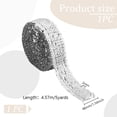 thumbnail image 2 of 1bag 5 Yards Ployester Elastic Sequin Trimmings 5-Row Paillette Trims Costume Embellishments Flat Silver 1-7/8 inch(48mm), 2 of 9