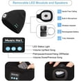 thumbnail image 5 of Zukuco Unisex Bluetooth Beanie with Headlight, LED Music Beanie, Rechargeable Musical Knitted Cap for Men Women Gifts, 5 of 7