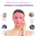thumbnail image 4 of Mascarilla de Gel Frío y Calor para Ojos y Cara | Reutilizable, Suave y Ajustable | Alivio para Migrañas, Ojos Hinchados, Estrés y Dolor | Color Rosa, 4 of 12
