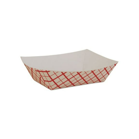 SCT® Paper Food Baskets, 0.5 Lb Capacity, Red/White Checkerboard, Carton Of 1,000 Baskets