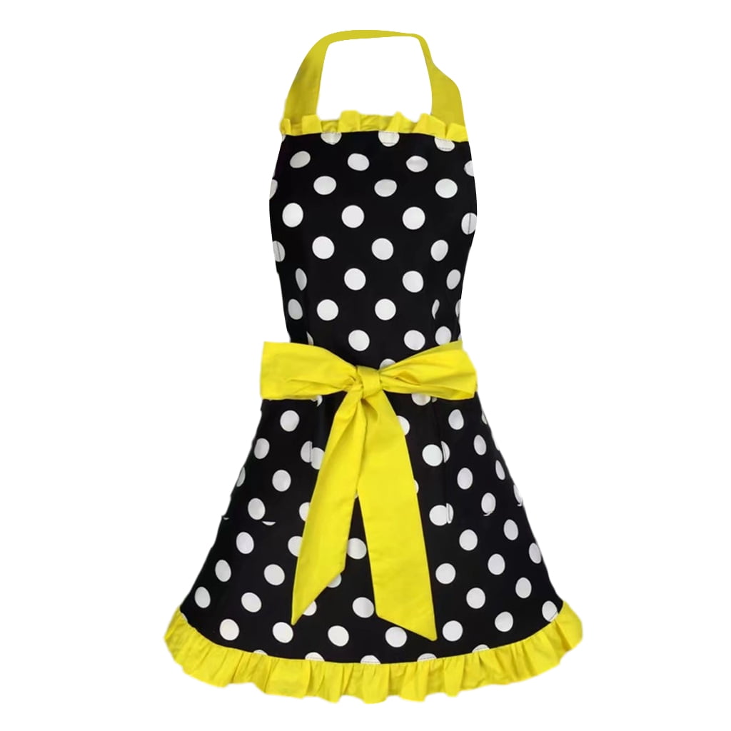 Fiocias Adjustable Kitchen Cooking s Bowknot Yellow