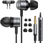 yilufa Wired Earbuds in Ear Headphones with Microphone, HiFi Stereo Noise Isolation Wired Earphones, Lightweight, 3.5mm Tangle-Free Cord, Compatible with Apple iPhone, iPad, Samsung, MP3 and More