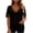 #0082-Black, variant on Uootdi Womens Tees Deep V Neck Short Sleeve Floral Embroidered Trim Womens Tops Relaxed Fit Lightweight Womens Tees for Women