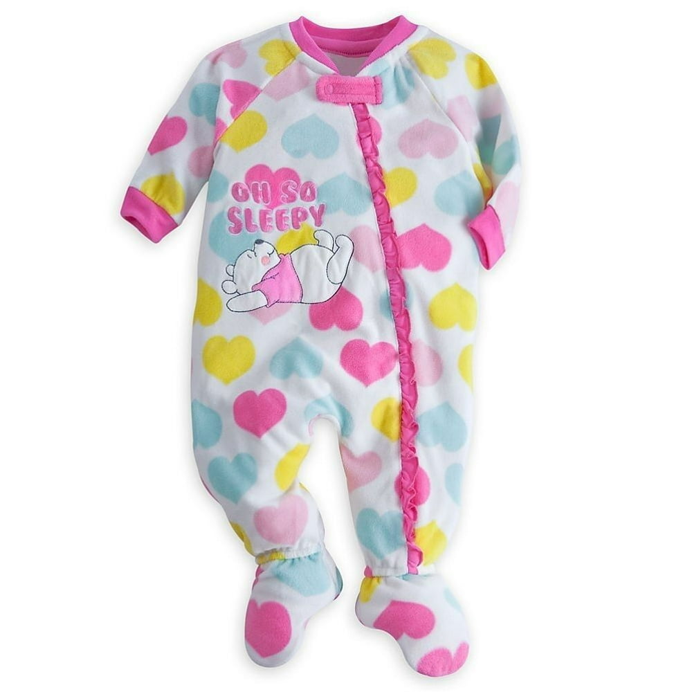 Disney Store Winnie The Pooh Little Girl Footed Blanket Sleeper Pajama