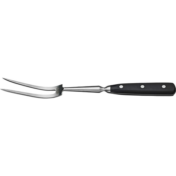 Winco Forged POM Handle Cook's Fork, 14", Metal