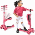 thumbnail image 1 of Scooter de 3 Ruedas Hurtle para Niños y Niñas 1 Año en Adelante, Patin del Diablo, Luces LED en las Ruedas, Manillar Ajustable y Asiento Plegable, Modo Sentado o de Pie con Freno, Sandia, 1 of 8