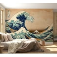 thumbnail image 3 of Tiptophomedecor Abstract Wallpaper Wall Mural - The Great Wave Off Kanagawa, 3 of 7