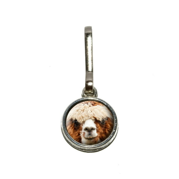 Brown Alpaca Charm Zipper Pull