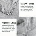 thumbnail image 5 of 3-Piece Ruffled Linen Duvet Cover Set, Natural Flax, Breathable Soft Washed Bedding with Elegant Solid Color & Corner Ties, 5 of 5