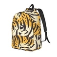 thumbnail image 3 of Casual Canvas Backpack Without Interlayer Large Capacity Stick Bag Design For Outdoor Shopping Office Outdoor Sports Tiger Skin Print Style Dimgray_1 Medium, 3 of 7