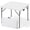 34in, variant on 34" Square Folding Table, Portable Plastic Table No Assembly Needed, Fold-in-Half Design with Handle for Indoor Outdoor, Camping, Events, Banquets - White