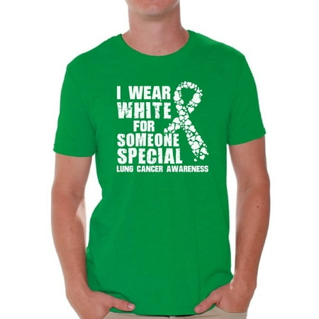 I Wear White for Someone Special T-shirt Top Lung Cancer t shirt awareness t shirt believe support survivor gifts I wear for my mom dad grandpa grandma special for women men think pink white (Best Gifts For Someone With Cancer)
