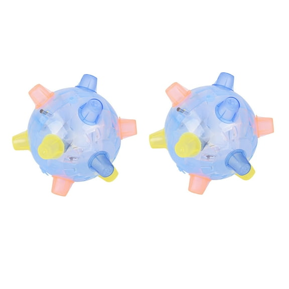 OAVQHLG3B 2 Pieces Squeaky Dog Toys,Spikey Dog Balls,Cleans Teeth for Healthier Gums BPA-Free Dog Toys for Aggressive Chewers,Spikey Balls