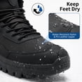 thumbnail image 4 of Ecetana Men's Winter Snow Boots Waterproof Warm Faux Fur Lined Durable Boot Anti Slip Outdoor Warm Climbing Shoes, 4 of 6