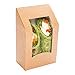 thumbnail image 3 of Restaurantware Paper Take Out Boxes - 1 Window - Kraft - Angled - 50ct Box, 3 of 4