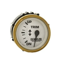 Faria Boat Trim Gauge GP7492A | Gambler OMC 2 Inch Gold White