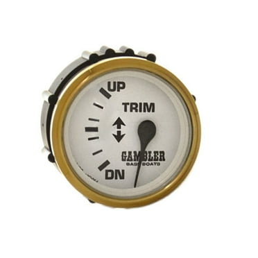 Faria Boat Trim Gauge GP7492A | Gambler OMC 2 Inch Gold White