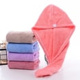 thumbnail image 4 of Seitruly Paquete de 3 toallas de secado rápido para el cabello, gorro absorbente para la cabeza, gorro de felpa y cómodo para viajes de Hotel, Cuidado del cabello Seitruly CE014746-01, 4 of 6