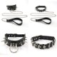 thumbnail image 3 of Gargantilla de cuero a la moda para hombre, collar hecho a mano, Collar redondo, collares ajustables, accesorio para fiesta en club nocturno Ropa, zapatos y accesorios Miscelánea Negro Tipo C Minnieouse AP014839-04, 3 of 6