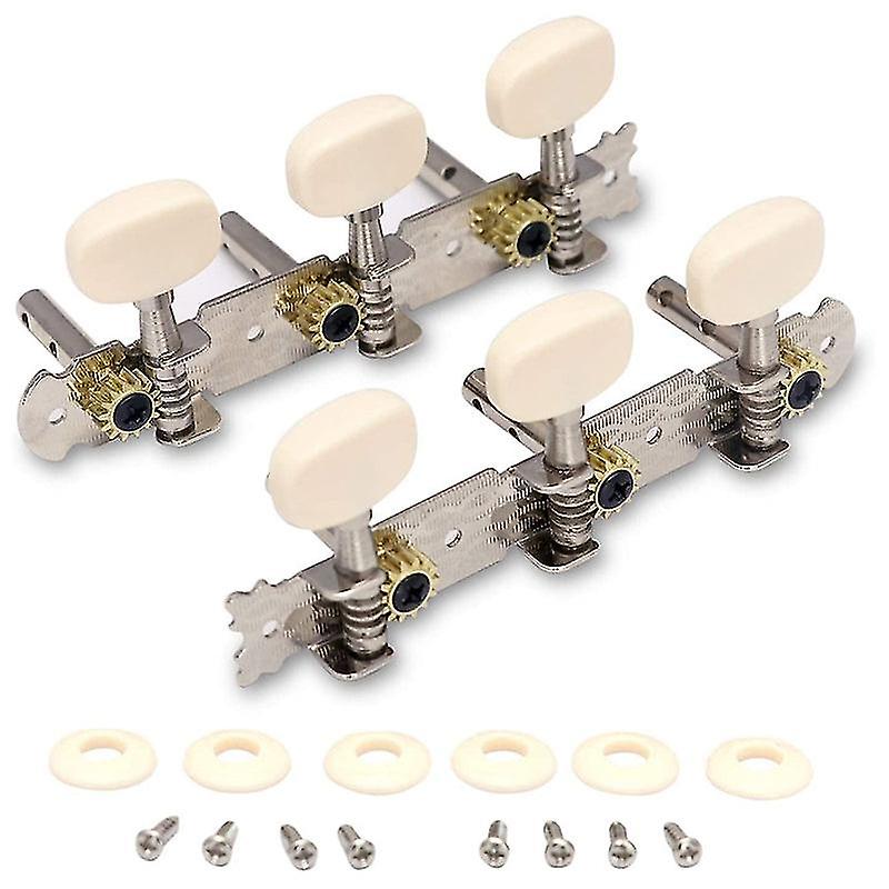 Set of Machine Heads Tuning Keys Tuners Head Pegs Chrome -Schaller Style  通販