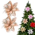 thumbnail image 2 of ZZyuan Christmas Artificial 3 Layer Glitter Stereo Simulation Ornaments Christmas Decorations For Christmas Tree Wreath Garland Box Holiday Xmas Home Decor 2 Pack, 2 of 7