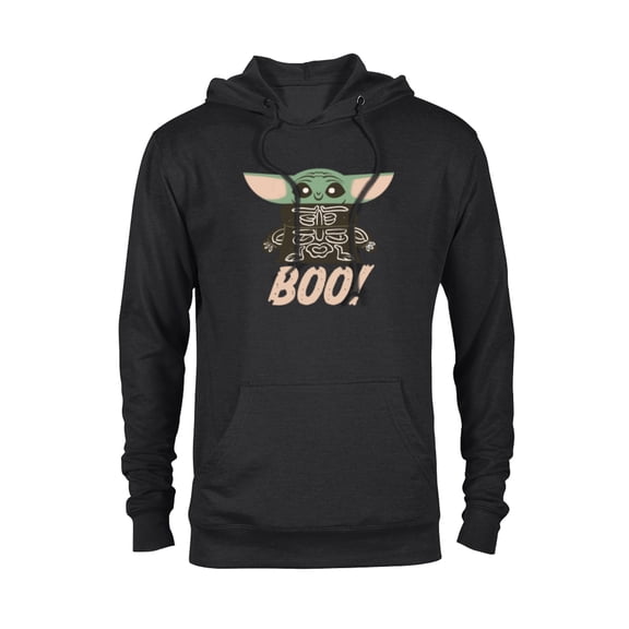Star Wars Grogu The Mandalorian Halloween Skeleton Boo - Pullover Hoodie for Adults - Customized-Black