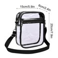 thumbnail image 2 of Clear PVC Stadium Bag | Transparent Crossbody Chest Bag for Men & Women | Large Capacity Security Approved Shoulder Bag | 20x15x6cm, 2 of 9