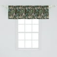 thumbnail image 2 of Ambesonne Tropical Valance Pack of 2, Exotic Hawaii Plants Art, 54"X18", Seal Brown Multicolor, 2 of 4
