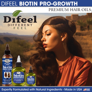 Difeel Biotin Premium Hair Oil 2.5 oz, Pro-Growth Strengthening Formula for Shine and Thickness
