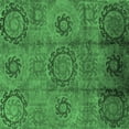 thumbnail image 1 of Ahgly Company Indoor Square Oriental Emerald Green Industrial Area Rugs, 6' Square, 1 of 4
