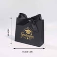 thumbnail image 3 of Graduation Treat Boxes Set of 4, Paper Gift Bags with Satin Ribbon and Graduation Cap Design, Black and White, Party Favor Bags for Graduation Celebration, 3 of 6