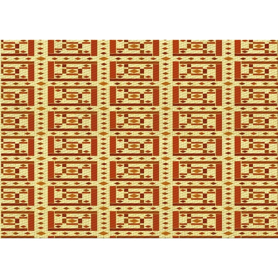 Ahgly Company Indoor Rectangle Patterned Scarlet Red Area Rugs, 5' x 8'