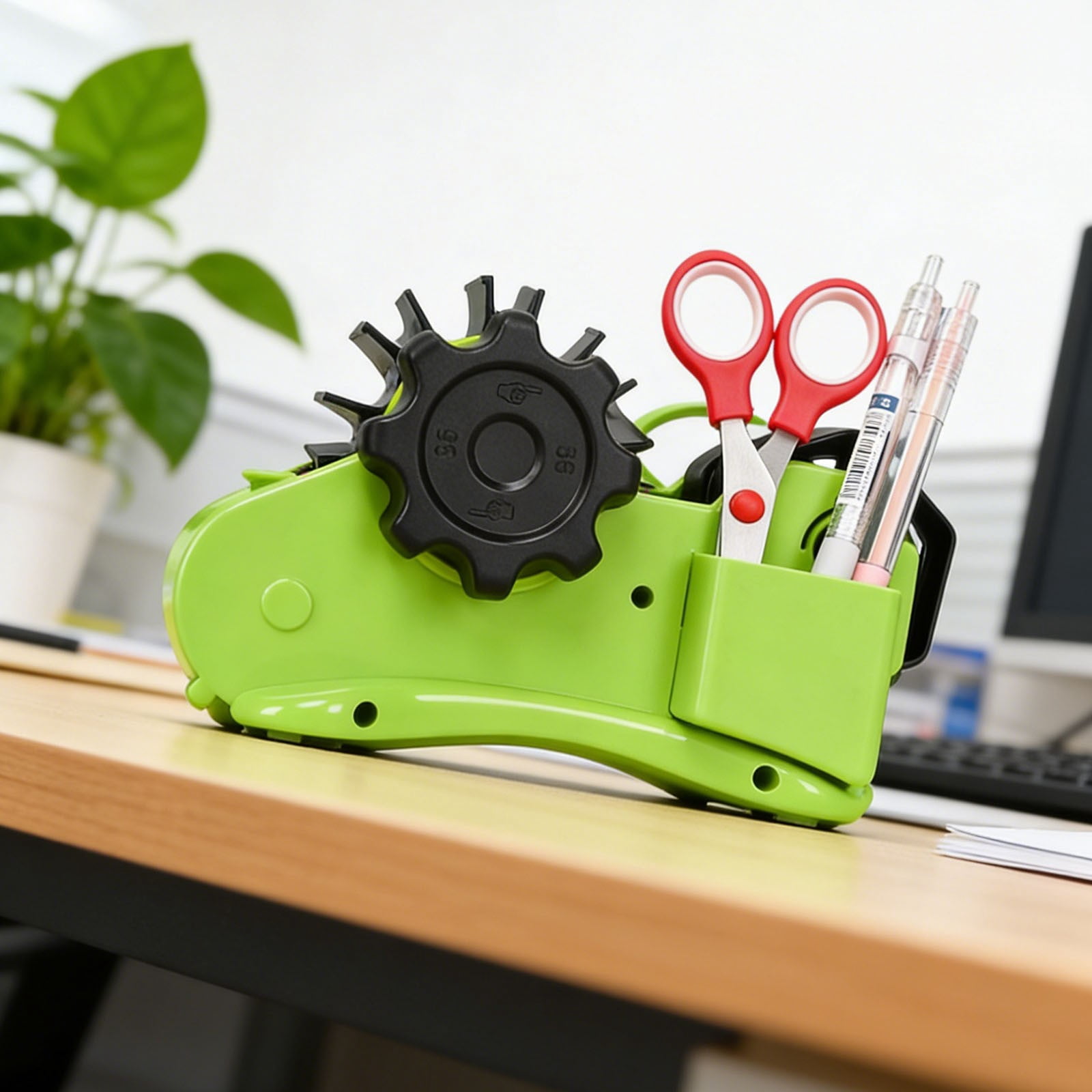 Multi Roll Tape Dispenser Large Portable Desktop Holder With Cutter For Packing Shipping Office Home Use