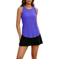 thumbnail image 3 of Aihuaihua Womens Ruffle Workout Tank Top Summer Casual Sleeveless Racerback Crewneck Loose Running Gym Yogo Athletic Tee Fitness Shirts, 3 of 6