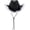 Black White Feathers, variant on Women´s Wide Brim Cowboy Hat Adult Solid Color Fluffy Feather Trim Hat Vintage Western Cowgirl Cap for Dating Party