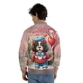 thumbnail image 5 of Happy Valentine’s Day Adorable Newfoundland Puppy Holding Heart Balloon All Over Print 3D Baseball Jacket Newfie Dog Lover Gifts Bomber Jacket Softball - 00030, 5 of 6