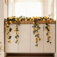 thumbnail image 5 of 1 Pack (70.8'') Artificial Rose Vine Flowers Plants Fake Flower Vine for Wedding Home Garden Craft Art Decor Valentine's Day Mother's Day Party Decoration Red, 5 of 6
