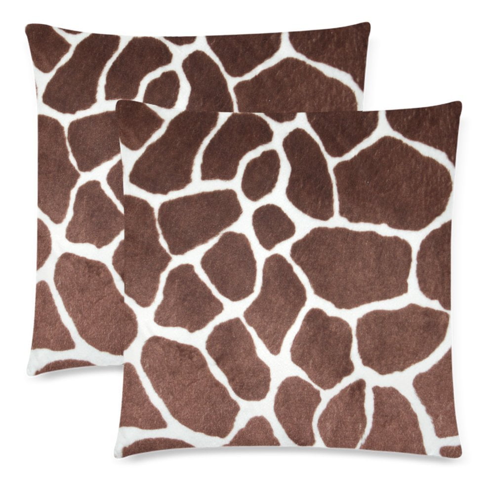Gckg Animal Print Pillowcase Protector 18x18 Inches Giraffe Print