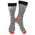 thumbnail image 6 of TeeHee Novelty Crazy Fun Crew Socks 2-Pack for Men (Skeleton Checker Stripes), 6 of 7