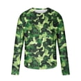 thumbnail image 5 of YUGYXL Mens Shirts Long Sleeve Casual Stylish Print Workout Crewneck Sweatshirts Loose Fit Camo Pullover Tees Army Green S, 5 of 5