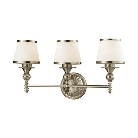 

Bathroom Vanity 3 Light With Brushed Nickel Finish Medium Base 25 inch 180 Watts - World of Lamp