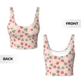 thumbnail image 5 of Naloa Strawberry And Flowers Sports Bras for Women, High Support Bra with Removable Pads, Comfortable - Medium, 5 of 9