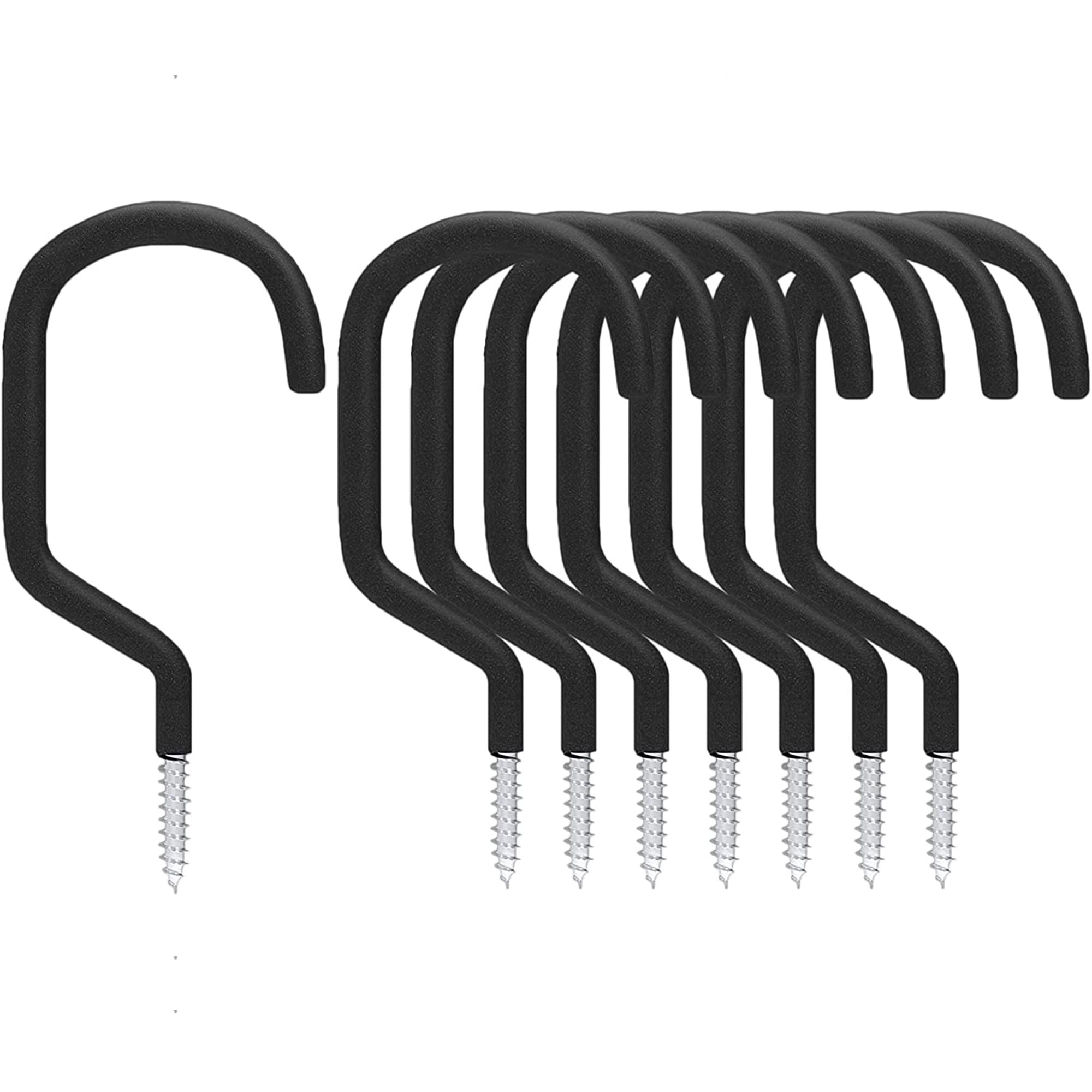 BreezyLife Black Heavy Duty Bike Storage Hooks Set, 8 Pack