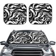 thumbnail image 2 of Zufioo Leopard And Zebra 2 Print Folding Car Windshield Sun Visor, Anti-ultraviolet Sun Visor, Suitable for Trucks, Vans Car Accessories-Large, 2 of 6