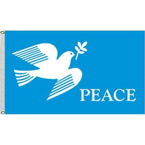 Peace Flag (90x150 Cm (g)) Peace Dove Flag, Peace Flag, Polyester, Peace Pigeon For Outdoor Decoration