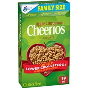 Apple Cinnamon Cheerios, Heart Healthy Gluten Free Breakfast Cereal, Family Size, 19 oz
