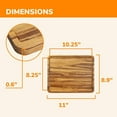 thumbnail image 3 of Bamboo Serving Tray - 11" x 8.9" x 0.6" - Tiger Stripe - 30 Trays, 3 of 6