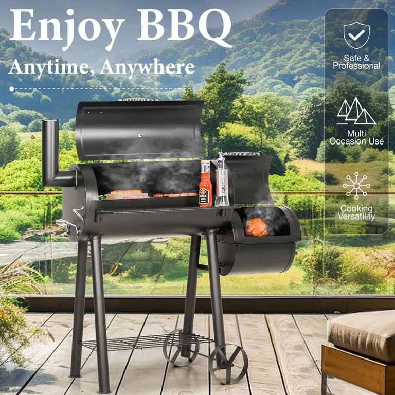 MF Studio 28" Charcoal Grill with Offset Smoker photo 5