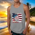 thumbnail image 2 of Cmfcve Men's Summer Oversize Tank Top Simple Versatile Patriotic Tees Sleeveless Round Neck Fitness Undershirt, 2 of 5